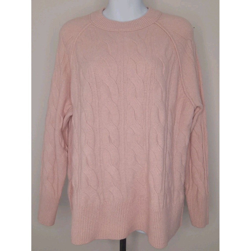 Aerie Women Pink Seam Detail Butter Soft Longsleeve Relaxed Fit Sweater Size XS